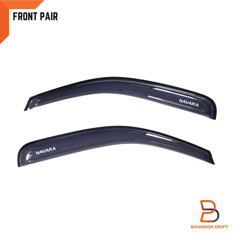 Nissan Navara D40 ST ST-X RX Dual Cab Weather Shields Rain Guards (05-15)