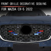 6PCS 3 Colors Front Mesh Grille Decor Cover Trim Mazda CX-5 (2022–2023)
