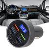 Vehicles 6-Port Car Charger with LED Display and USB Outputs
