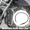 Motorcycle 60cm Brake Line Oil Hose Pipe with Spring Protection Black