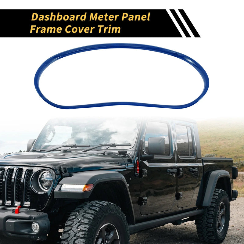Jeep Wrangler JK JKU (2011-2017) Blue Dashboard Meter Panel Frame Cover
