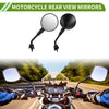 M8 Motorcycle M8 Rear View Mirrors Round Shape Handlebar Mirrors Black Iron