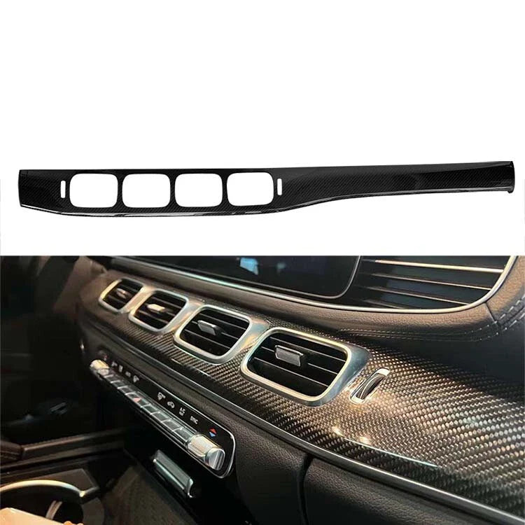 Benz GLE-Class W167 Real Carbon Fiber Dashboard Console Vent Panel Cover