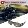 1x Motorcycle Riding Goggles Dark Green Lens Clear Gray Frame