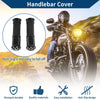 Motorcycle 23 x 25 mm Hand Grips Cover Aluminum Alloy Rubber Black