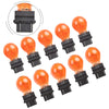 Cars 10 Pack 3157 Clear Amber Tail Signal Brake Light Bulbs
