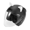 2 x Motorcycle Cat Ears Style Stick On Helmet Decoration Accessories White TPU
