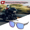 Motorcycle Set Motorcycle Goggles Blue Lens Gray Frame Triacetyl Cellulose