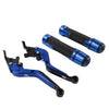 Yamaha FJR XJR 1300 Blue Brake Clutch Lever Handlebar Grip Set (2001-2023)
