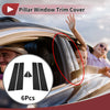 Dodge Durango Black 6x Car Door Pillar Window Trim (2011-2020)