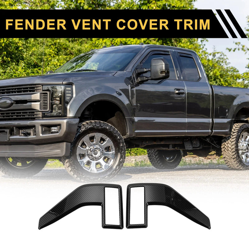 Ford F-150 2021-2024 Carbon Fiber Pattern 1 Set Fender Vent Cover Trim