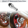 10mm Aluminum Alloy Plastic Motorcycle Slider Frame with Bolt 1 Set Silver Tone