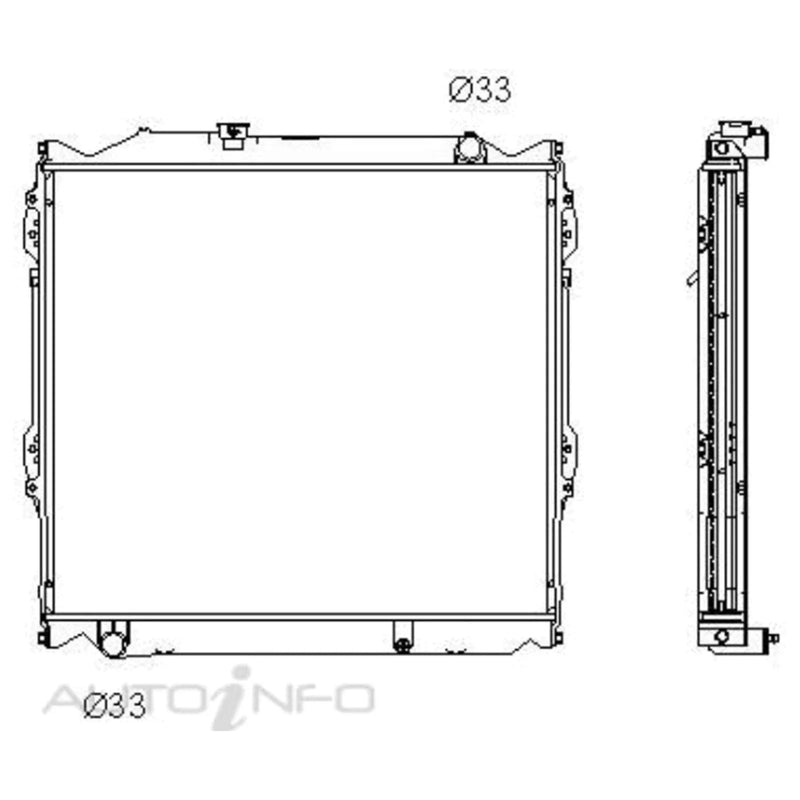 Toyota Prado KZJ95 RZJ95 VZJ95 Alloy Core Radiator (1996–2000)