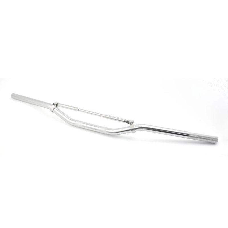 Motorcycle Motocross 7/8" Silver Tone Aluminum Alloy Handlebar With Cross Bar