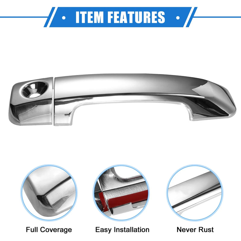 Toyota Tundra Silver Tone Door Handle Cover Kit (2007-2018)