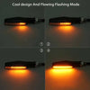 Universal Motorcycle Amber 12 LED Flowing Turn Signal Blinker Lights 4 x Set