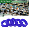 Oil Seal 30x40x12mm TPU Rotary Shaft Seal High Pressure Blue 5 Pcs