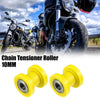 Motorcycle 2 x 10mm Drive Chain Pulley Chain Tensioner Rubber Wheel