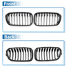 BMW 1 Series F20 Matte Black Pair Front Upper Bumper Grille (2011-2019)