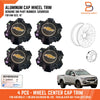 Holden Colorado, Trailblazer 4 x Black Aluminium Wheel Center Cap Trim (17-22)