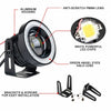 Car Purple Angel Eyes Halo Ring DRL Lamps 3.5" COB LED Fog Light Projector