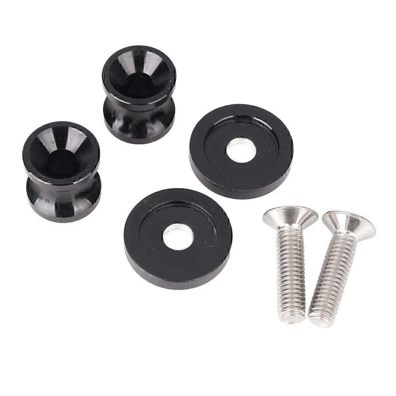 Honda Suzuki Ducati Motorcycles 8mm Swingarm Sliders Spools Black