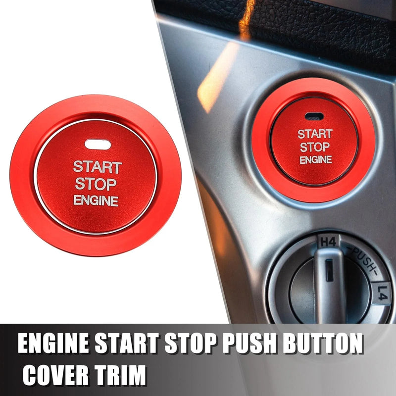 Subaru Engine Start Stop Push Button Cover Trim Sticker Kit Red (2013–2022)