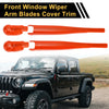 Jeep Wrangler JL JLU Front Window Wiper Arm Blades Cover Trim (2018-2023)