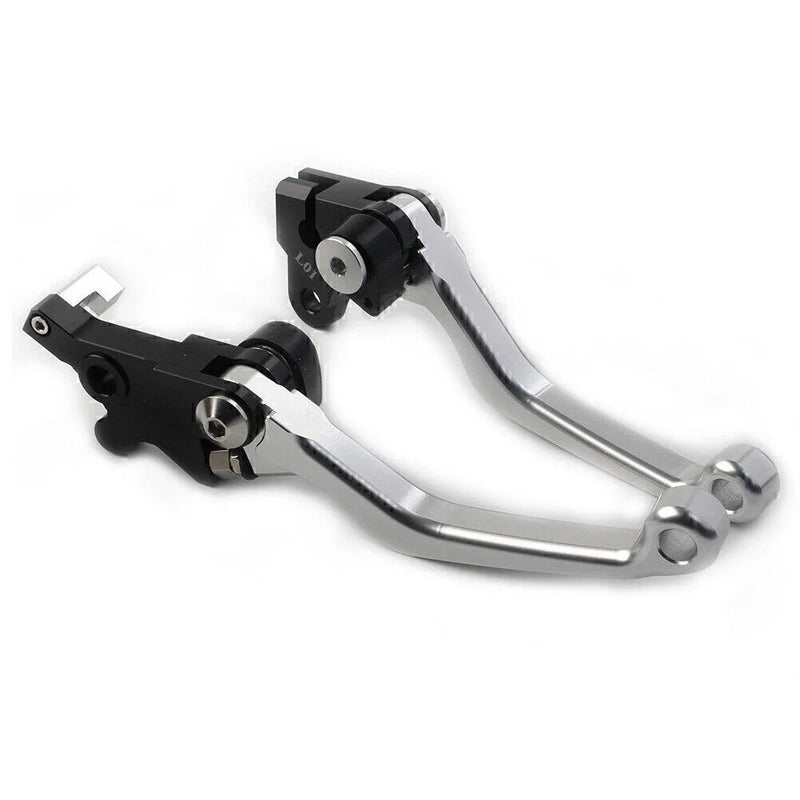 Honda XR250 XR400 CNC Silver Pivot Brake Clutch Levers (1995-2007)