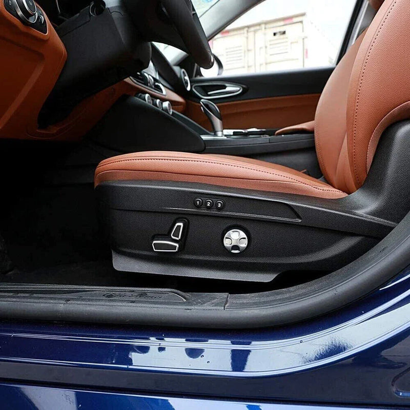 Alfa Romeo Giulia / Stelvio 6 x ABS Seat Button Trim (2017–2021)