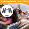 Toyota Camry Black Carbon Fiber 8 Pcs Pillar Window Trim Cover (2018–2021)