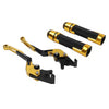 Yamaha FZ MT 07 09 Folding Gold Brake Clutch Lever Grip Set (2014-2020)
