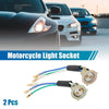 JH70 2 x 3 Wire Motorcycle Headlight Wires Harness Connector Sockets