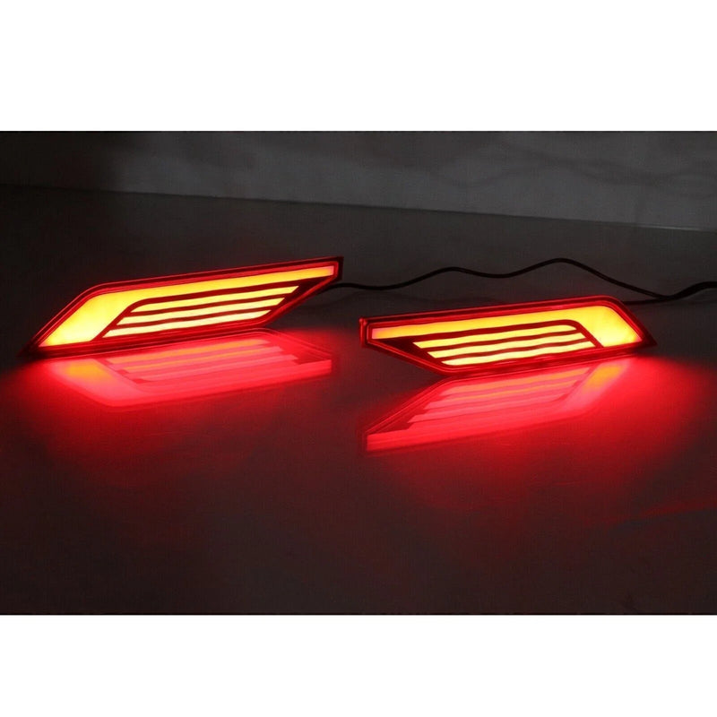 Mitsubishi Pajero Shogun 2 x Rear Bumper Brake Lights Red Amber (18-20)