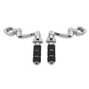 Harley Honda Suzuki Engine Guard Foot Pegs Mounts 1 1/4 Chrome