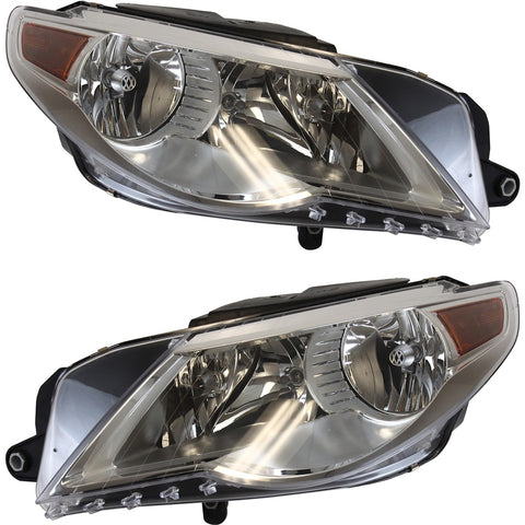 Headlight Set For 2009-2010 Volkswagen Passat CC Left and