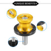 Make Model Pair Motorbike Swingarm Spools 8mm Sliders Stand Gold Tone
