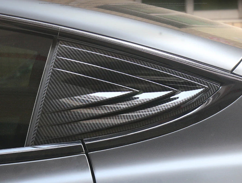 Tesla Model 3 Carbon Fiber Rear Window Louver Cover (2018-2023)