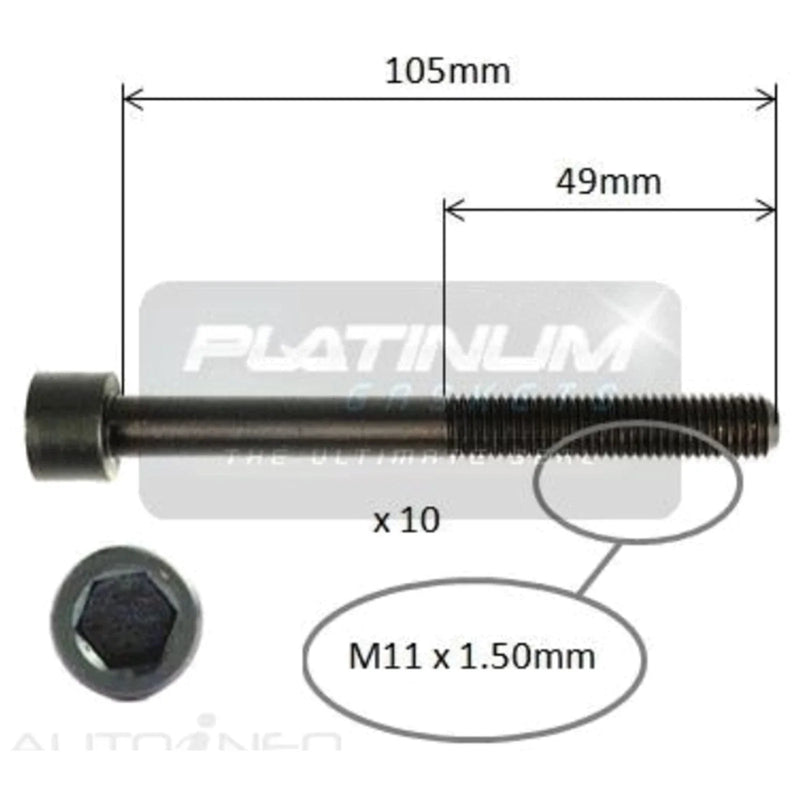 Mazda 626 Cylinder Head Bolt Set 2.0L (1992 - 2002)