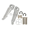 Kawasaki ZX6R ZX10R Black/Silver Front Footrest Pegs (2003-2013)
