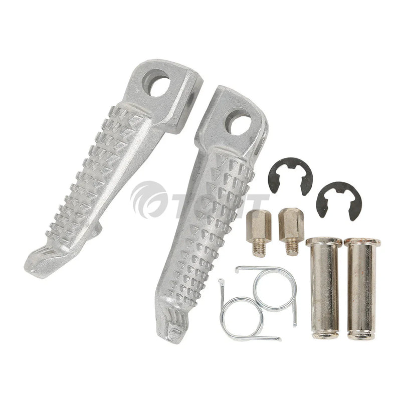 Kawasaki ZX6R ZX10R Black/Silver Front Footrest Pegs (2003-2013)
