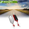 Motorcycle Rear View Mirror Polygonal Shape Black Red Aluminum Alloy