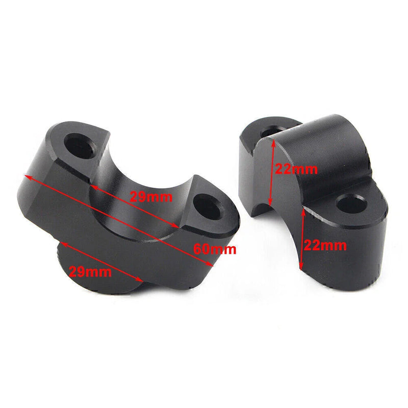 Kawasaki Z900RS Black Handlebar Riser Adapters (2018-2020)