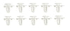 Navara NP300 D23 10 x Cowl Top Hood Panel Clips (2015-2023)