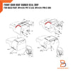 Holden Rodeo TF Front Door Weatherstrip Rubber Seal (1988-2003)
