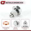 Nissan Infiniti White Silver Tone 1 Set Oil Drain Plug