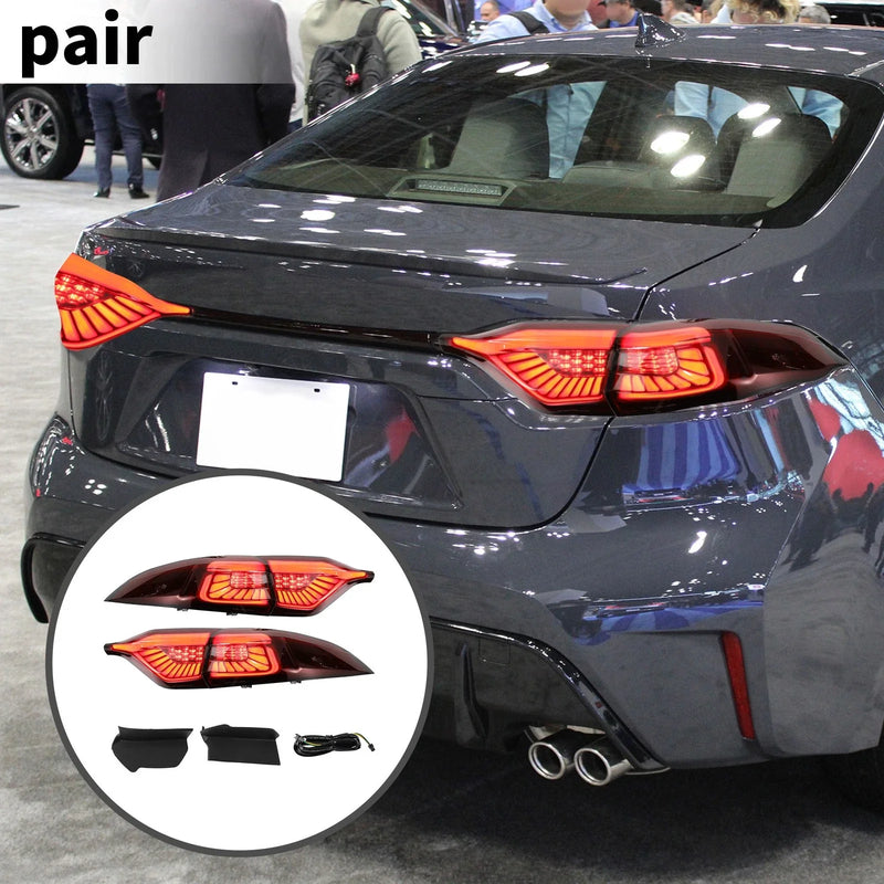 Toyota Corolla OLED Red Brake Tail Lights Assembly (2020–2023)