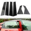 Honda Civic 6 Pcs Door Trim Cover Kit Black Pillar Posts (2016-2020)