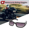 Motorcycle Riding Goggles 1 Pc Grey Lens Black Frame Tri-acetal Cellulose