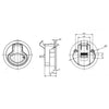 Boat Deck Hatch Door 2" Flush Pull Slam Latch (No Lock Core)